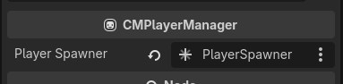 player_spawner assigned into CMPlayerManager