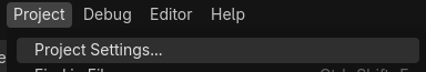 Project > Project Settings